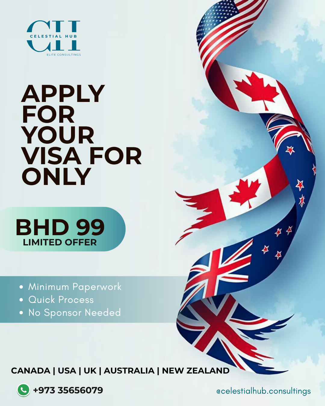 Apply Visitor Visa For Only Bhd 99! (limited Time - Usa, Uk, Canada, Australia, New Zealand)